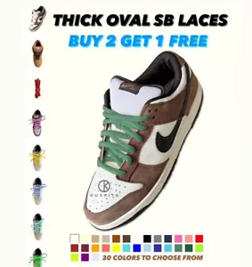 THICK 10MM OVAL SHOELACES NIKE SB DUNK REPLACEMENT LACES SNEAKERS TRUSTED AJ1 - Picture 1 of 34