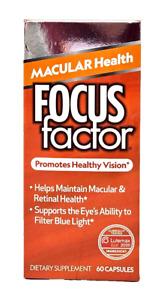 Focus Factor Macular Health 60 Capsules Promotes Healthy Vision 60 caps