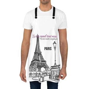 Grembiule, Wine Paris, regalo cucina, grembiule cucina, grembiule barbecue, regalo amanti del vino, - Foto 1 di 5