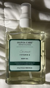 Olivia Care COCONUT + VITAMIN E Body Oil Brighten & Glow 4 fl oz New Made In USA - Picture 1 of 2