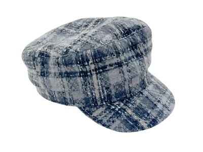 Lucky Brand Women's Grey Plaid Baker Boy Newspaper Beret Hat - Image 1 of 4