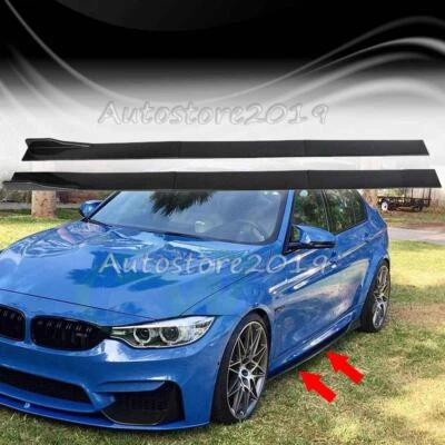 For BMW F32 F33 F36 4 Series 2014-20 86.6" Side Skirt Lips Panel Splitter Gloss - Image 1 of 4