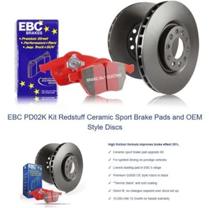 PD02KF584 EBC Front Redstuff Pads & Standard Disc Brake Kit - Picture 1 of 1