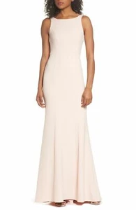 Amsale Joelle L24209 Low Back Crepe Gown Size 6 - Pink - Picture 1 of 2