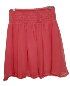 SPORTSGIRL Label Womens Pink Flowing Flare Short Silk Skirt 8 - Picture 1 of 3