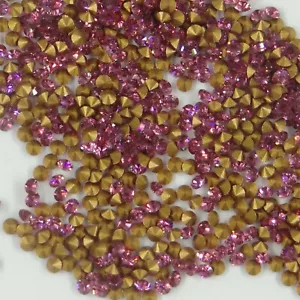 1012 PP12 R *** 50 Swarovski Strasssteine konischer Boden Ref. 1012 PP12 (1,85mm) ROSE G - Bild 1 von 4