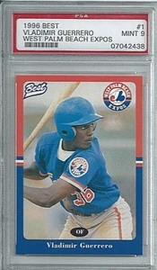 VLADIMIR GUERRERO WEST PALM BEACH EXPOS 1996 BEST #1 PSA MINT 9 - Picture 1 of 2