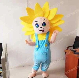 Erwachsenengröße Sonnenblume Maskottchen Kostüm Halloween Weihnachten Cartoon Figur - Bild 1 von 3