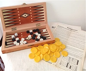 dama backgammon scacchi 80s erregiemme italy box pieghevole legno plastica - Foto 1 di 7