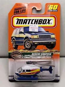 Matchbox Rescue Chopper Alpine Rescue Clear Windows #60 1998 - Picture 1 of 4