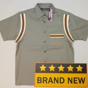 Quiksilver Short Sleeve Shirt SMALL Regular Fit Green Mens Short Sleeve Premium - Picture 1 of 13