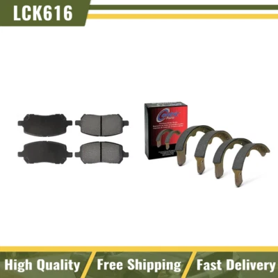 Front Rear Kit Posi-Quiet Ceramic Brake Pads + Shoes 2 Set For 2003 Saturn Ion - Image 1 of 4