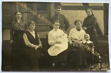 orig. Foto AK Familie Lippstadt Glashütte Soldat um 1915
