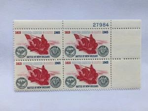 US 1965 USA Scott# 1261 General Andrew Jackson Battle of New Orleans Block 4 MNH - Picture 1 of 2