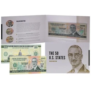 USA 100 Dollar Note | Washington Commemorative Souvenir | William Edward Boeing - Picture 1 of 5
