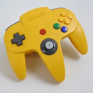 Nintendo 64 CONTROLLER Bros Yellow Controller Pad Official made in China - Picture 1 of 3