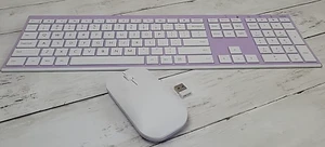 Jelly Comb Lavender Wireless Bluetooth Slim Mouse And Qwerty Standard Keyboard - Picture 1 of 6