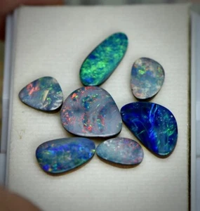 australian opal doublet set. 10.43total carats - Picture 1 of 4