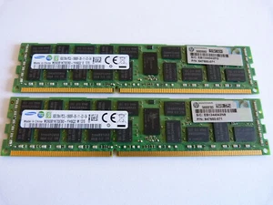 2x 8GB Samsung M393B1K70EB0-YH9Q2 16GB DDR3 1333MHz PC3L-10600R ECC Server RAM  - Bild 1 von 2