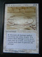 CIRCLE OF PROTECTION WHITE : MTG : BETA : 1993 : NEAR MINT : SEE PHOTO'S