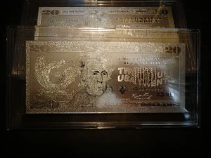 BILLETE DE 20 DÓLARES 999,9 % PLATEADO *2009-COMO NUEVO - VIENE EN ACRÍLICO, SOPORTE DE LOSA - Imagen 1 de 12