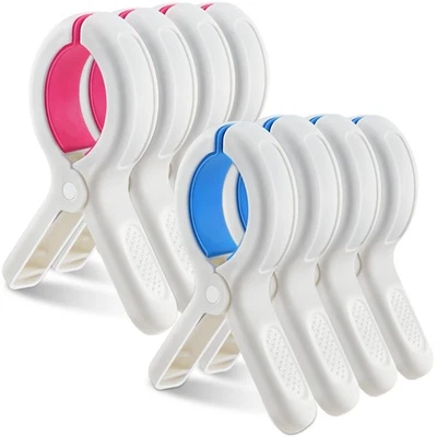 Paquete de 8 clips de toallas para silla de playa crucero soporte extra grande abrazaderas grandes Foto 1 de 4