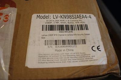 LaView security camera sytem complete set NOS model: LV-KN98SIAEA4-4 - Image 1 of 3