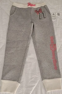 Disney World Girl's Jogger Sweatpants Sparkle Silver & Pink Girl's Size S (6) - Picture 1 of 11