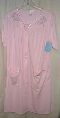NUEVO CON ETIQUETAS Adonna BABY PINK Waffle ROBE Camisón Abrigo a presión Talla S M L XL Foto 1 de 2