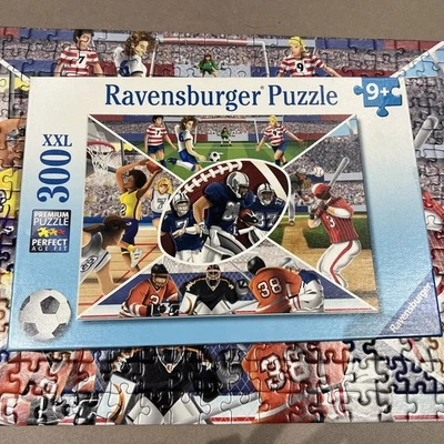 Rompecabezas Ravensburger 300 piezas collage deportivo fútbol béisbol 100 % completo Foto 1 de 4