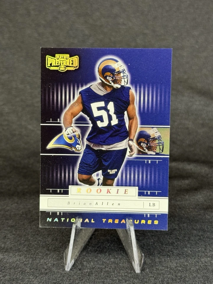 Brian Allen 2001 Playoff Preferred Rookie #188 National Treasures Gold /50 RC - Image 1 of 2