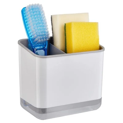 Fregadero de cocina carrito organizador mostrador esponja soporte cepillo bandeja de goteo plástico Foto 1 de 4