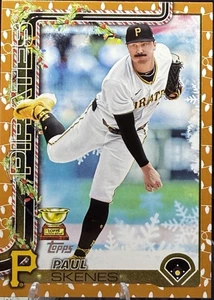 2025 Topps Holiday "GOLD Holiday Lights" Paul Skenes #H70 - Picture 1 of 1