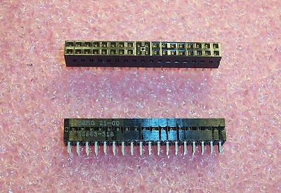 QTY (24) 36 POSITION (18x2) SOCKET STRIP RECEPTACLES 2.54mm 68683-318 FCI - Image 1 of 2