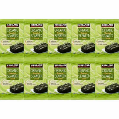 Kirkland Signature Organic Roasted Seaweed Snack Winter Harvest, 17 Gram Packs
