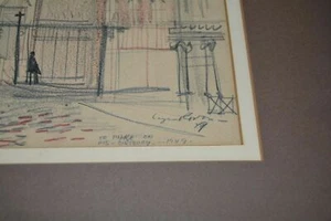 WPA STIL MADISON AVENUe NYC ROKO GALLERY lynn rowan ANTIKE AMERIKANISCHE ZEICHNUNG - Bild 1 von 6