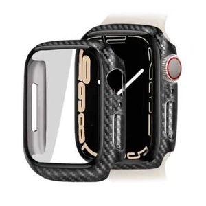 Custodia Protettiva Antiurto Fibra di Carbonio Compatibile con Apple Watch 8/7 - Zdjęcie 1 z 7