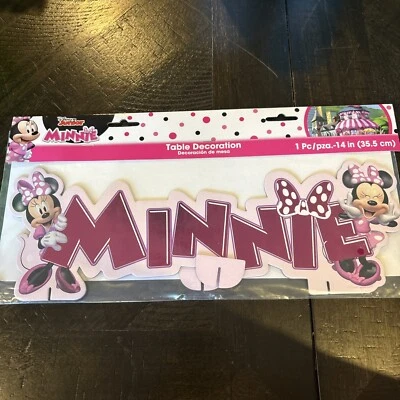 Minnie Mouse Table Decoration Birthday Party Supplies 1 PC NEW - Image 1 of 4