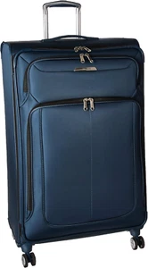 Solyte DLX Softside Expandable Luggage with Spinner Wheels, Mediterranean Blue, - Picture 1 of 8