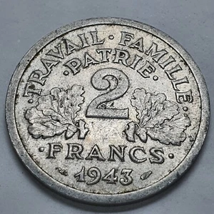 France 2 Francs 1943 Coin 03139D - Picture 1 of 2