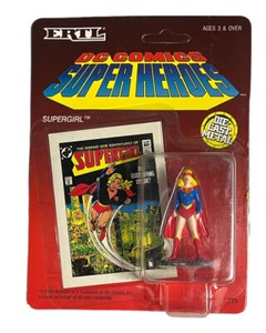 DC Comics Supergirl #729 Super Heroes Die Cast Figure and Card 1990 Ertl