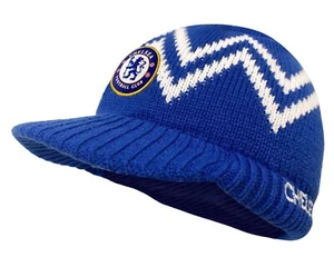 Chelsea Beanie, Lizenzierte Chelsea FC Strickmütze Schirmmütze für Winter - Bild 1 von 5