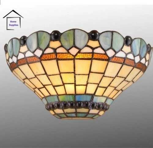 Peacock Stained Glass Handcrafted Tiffany Wall Light+ Wall Fitting - Image 1 of 1