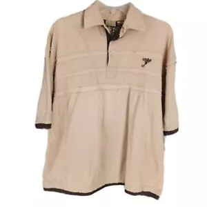 Vintage Infamous Raider Tan Polo Shirt Men's Large - Picture 1 of 8