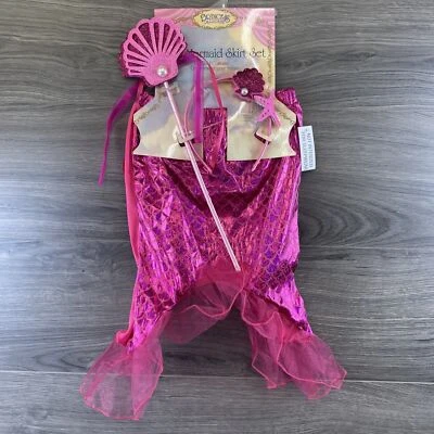 Princess Paradise Pink Mermaid Skirt Set Child Costume 3pc Dress Up Size XS S - Image 1 of 4