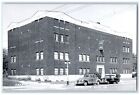 Webster City Iowa Ia Postcard Rppc Photo Masonic Temple Building Cars C1950's