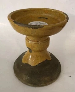 Pottery Barn Tuscan Glaze  8" Tall Candle Holder Rustic French Country Pillar - Picture 1 of 6