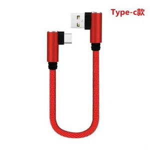 25cm Short Charging Cable Elbow 90 Degree USB C Type C Micro Cable Tool US - Picture 1 of 15