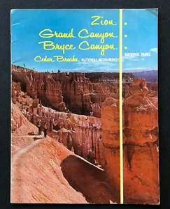 Vintage Zion Grand Canyon Bryce Canyon Cedar Breaks National Parks Brochure - Picture 1 of 3