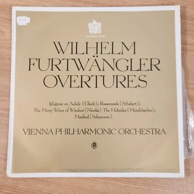 Wilhelm Furtwängler Vienna Philharmonic Orchestra Overtures 3101 LP RECORD NM - Image 1 of 4